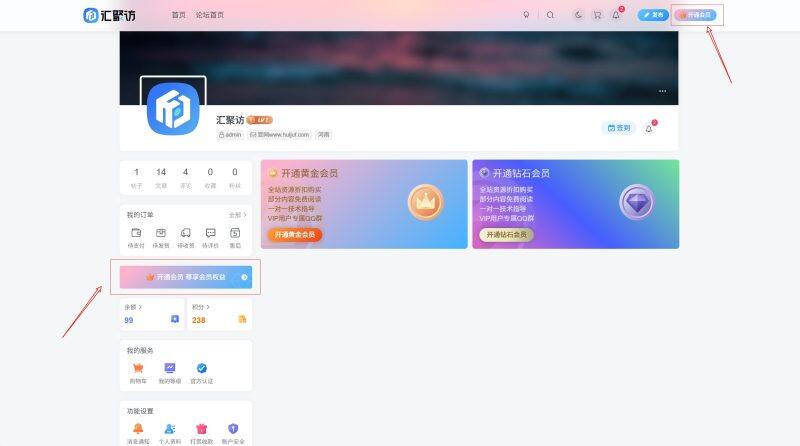 子比主题 - 会员框炫彩美化-汇聚访