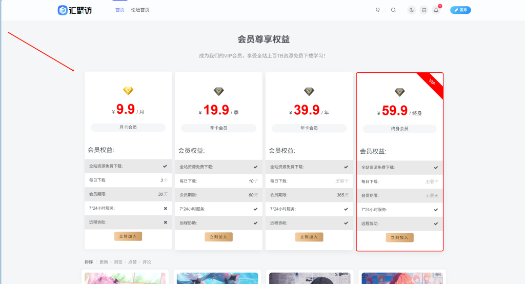图片[1]-子比主题 – 首页VIP购买小工具（第一版）-汇聚访