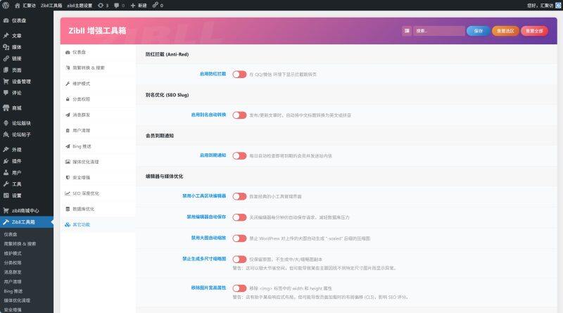 子比主题 - 增强工具箱插件-汇聚访